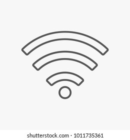 Wifi outline icon on white backround