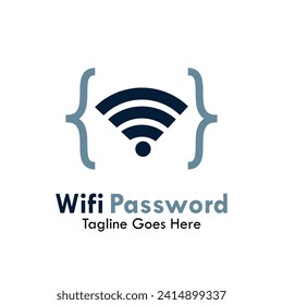 Design-Logo für Wifi-Passwort-Design - Illustration