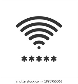 Wifi Password Icon Design Vector