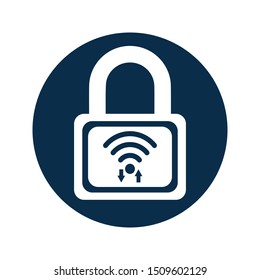 WiFi password lock, protection, security Icon
