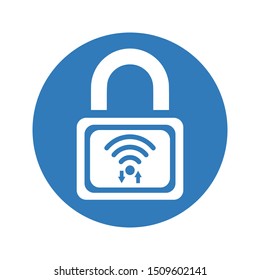 WiFi password lock, protection, security Icon