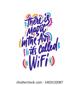 Wifi password poster. Modern brush calligraphy.