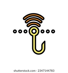 Wifi Phising Icon Vektorgrafik