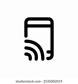 Vector de señal de icono de teléfono WiFi