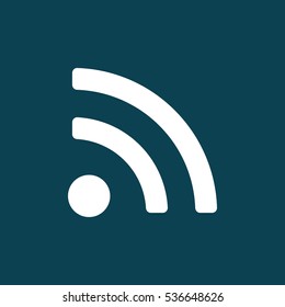 wi-fi point icon on blue background