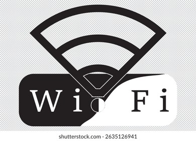 ícone de ponto wi-fi no fundo transparente EPS 10