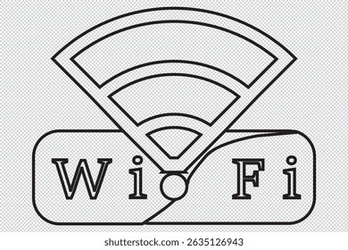 ícone de ponto wi-fi no fundo transparente EPS 10