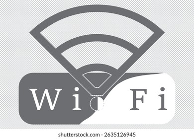 ícone de ponto wi-fi no fundo transparente EPS 10