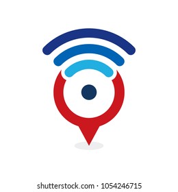 Wifi Point Logo Icon Design
