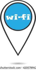 wifi pointer icon on a white background

