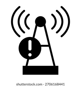 Wifi Problem Symbol gemischter Stil Vektorgrafik