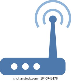 Wifi receiver, illustration, vector on a white background