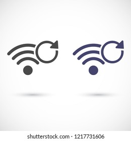 wi-fi  refresh vector icon 10 eps