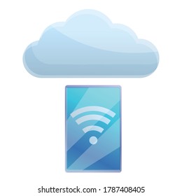 Wifi remote access icon. Cartoon of wifi remote access vector icon for web design isolated on white background
