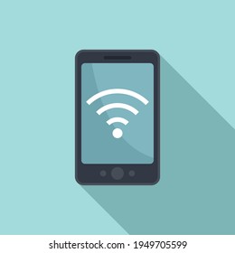 Wifi remote control icon. Flat illustration of Wifi remote control vector icon for web design