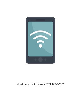 Icono de control remoto Wifi. Ilustración plana del icono del vector del control remoto Wifi aislado en fondo blanco