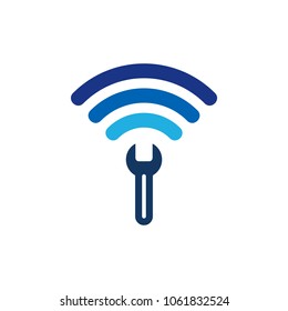 Wifi Repair Logo Icon Design