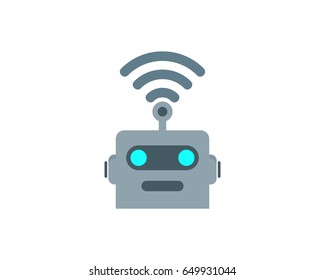 Wifi Robot Icon Logo Design Element