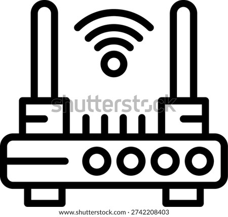 Wifi Router Art vector Icon Design Illustration