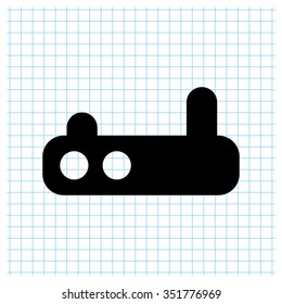 Wifi router - black vector icon