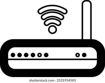 A wifi router with a black and white design