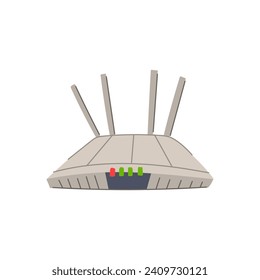 wifi router cartoon. wireless broadband, network ethernet, home gateway wifi router sign. isolated symbol vector illustration