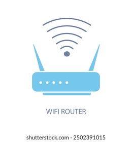 wifi router concept line icon. Simple element illustration. wifi routers concept outline symbol design.