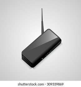 Wi-Fi Router detailed vector