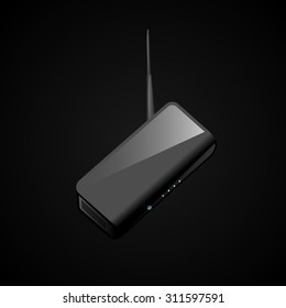 Wi-Fi Router detailed vector