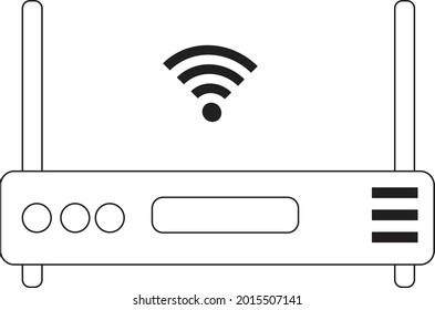 A wifi router device - illustration , vector 