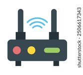 Wifi Router Flat Icon Design For Personal nad Commercial Use