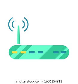 Wifi router flat icon design vector illustration