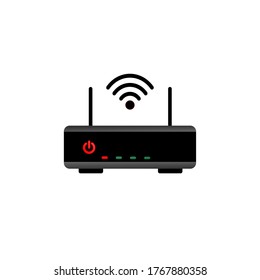 Wifi router flat icon design, vector illustration