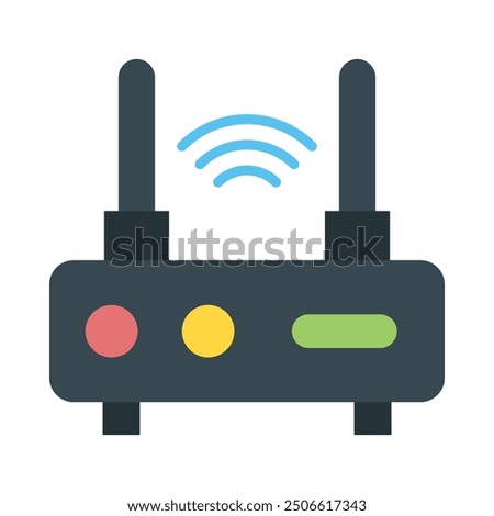 Wifi Router Flat Icon Design For Personal nad Commercial Use