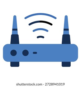 Ícone plano do roteador WiFi para Internet e rede sem fio