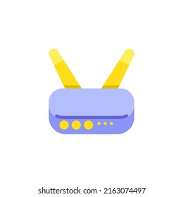 Wifi router flat icon, vector sign, Wi-Fi modem colorful pictogram isolated on white. Symbol, logo illustration. Flat style design