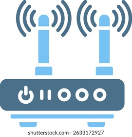 Wifi Router Glyph Two Colour Icon
