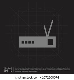 Wifi router icon - Black Creative Background