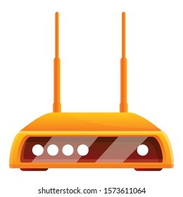 Wifi router icon. Cartoon of wifi router vector icon for web design isolated on white background