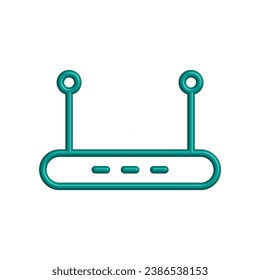 Icono de enrutador Wifi. Colección de símbolos vectoriales en estilo 3D de moda sobre fondo blanco.