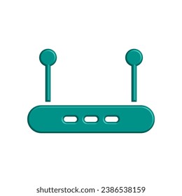 Icono de enrutador Wifi. Colección de símbolos vectoriales en estilo 3D de moda sobre fondo blanco.