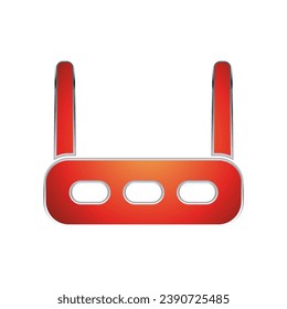 Icono de enrutador Wifi. Colección de símbolos vectoriales en estilo 3D de moda sobre fondo blanco.