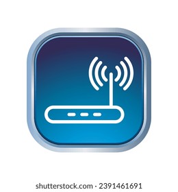 Wifi-Router-Symbol. Sammlung von Vektorsymbol im trendigen 3D-Stil auf weißem Hintergrund.