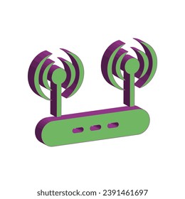 Wifi router icon. Collection of vector symbol in trendy 3D style on white background.