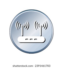 Wifi router icon. Collection of vector symbol in trendy 3D style on white background.