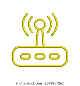 Wifi router icon. Collection of vector symbol in trendy 3D style on white background.