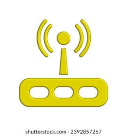 Wifi router icon. Collection of vector symbol in trendy 3D style on white background.