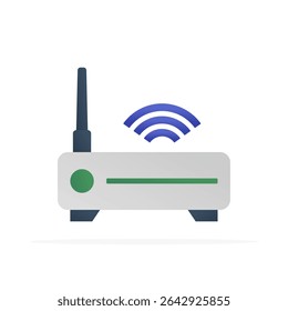 ícone do roteador wi-fi, vetor plano colorido. design moderno e minimalista.