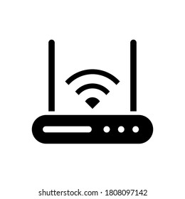 Wifi Router Icon Design on white background. Vector Illustration