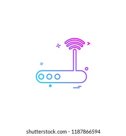 Wifi router icon design vector 